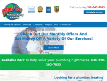 Tablet Screenshot of masterplumbingcr.com